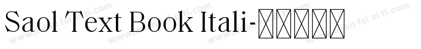 Saol Text Book Itali字体转换